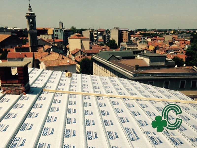 Rimozione tetto in amianto e Rifacimento copertura civile con lastra sottocoppi e coppi a Vigevano