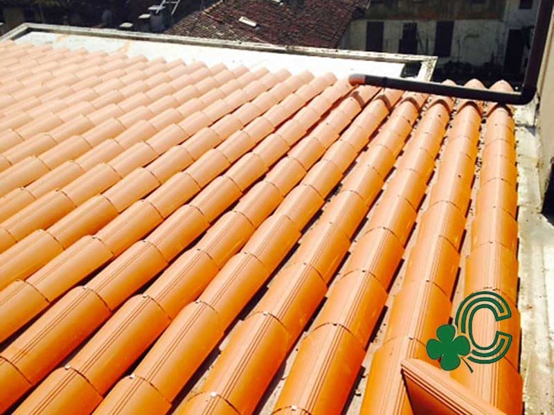 Rimozione tetto in amianto e Rifacimento copertura civile con lastra sottocoppi e coppi a Vigevano